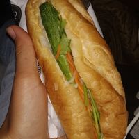Banh mi with "chicken" at Au Lac Healthy World - Pham Ngu Lao in Ho Chi Minh City