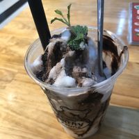 Coconut smoothie with cocoa (so good) at Au Lac Healthy World - Pham Ngu Lao in Ho Chi Minh City