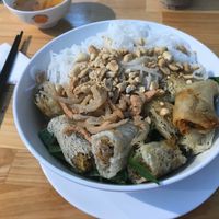 Spring rolls with vermicelli  at Au Lac Healthy World - Pham Ngu Lao in Ho Chi Minh City