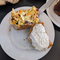 Tofu curry wrap and the spanokapita with tatziki at Sweet Pea Cafe & Playhouse in Edmonton