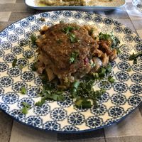 Giant beans with leek at Valia Calda in Kalampaka