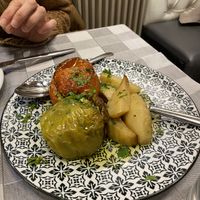 Stuff tomato and peppers with potatos at Valia Calda in Kalampaka