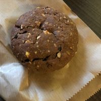This cookie is labeled vegan  at Espressaki in Crete