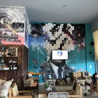 Inside at Espressaki in Crete