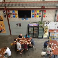 Sitting area at Yulli's Brews in Alexandria
