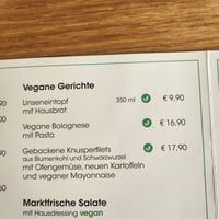 vegan dishes at Gilden im Zims in Cologne