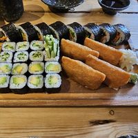 Vegan sushi platter at Happy Samurai in Canterbury