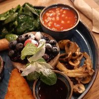 Vegan American pancakes at Charlie's Cafe in North London