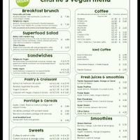 Charlie's Cafe & Bakery Vegan Menu at Charlie's Cafe in North London