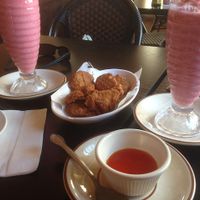 nuggets with strawberry milkshake  at The Vegan House in Hollywood