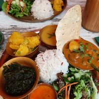 mixed plate & coconut curry at Mitho Cha in Berlin