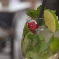 Hugo - Prosecco with mint and elder flower syrup. at Mitho Cha in Berlin