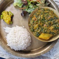 Spinach curry at Mitho Cha in Berlin