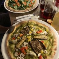 Vegan pizzas at Vapiano in Linz