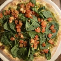 Vegan pizza at Vapiano in Linz