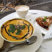 Soup and Coffee at Cafe Animo in Ulm