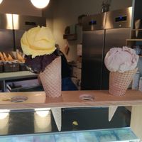 Premium chocolate, mango and hazel nuts at Eislust in Gottingen