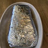 The toasted burrito, still hot  at Zambrero - Hindley St in Adelaide