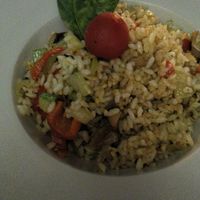 Vegan risotto at Cafe Del Mare in Kotor