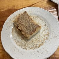 Pastel with vegan “chicken" at Papas Elvira in Granada