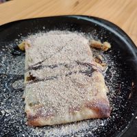 Savory soya pie with almonds at Papas Elvira in Granada