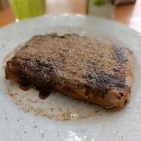 Pastela de soja y almendras at Papas Elvira in Granada