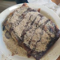 Soy and almond pastela at Papas Elvira in Granada