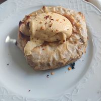 Pumpkin pastela at Papas Elvira in Granada