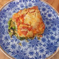 Lasaña vegana at Papas Elvira in Granada