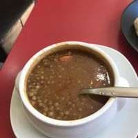 lentil soup- tasty but very filling  at Papas Elvira in Granada