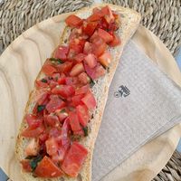 Lovely bruschetta at El Local in Ibiza