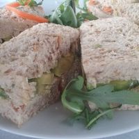 avocado sandwiches- cant go wrong. and they asked us if we wanted sunflower spread on which we did! at Salt Shack Cafe in Hayling Island