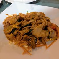 Pad Kee Mow with mock duck, was spicy! at Thai Villa in Nipomo