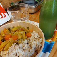 Daily warm dish at Fruta Madre in Lyon