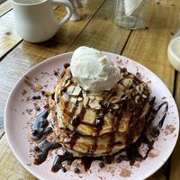 chocolate pancakes  at The Old Gun Shop Café & Pantry in Lancaster