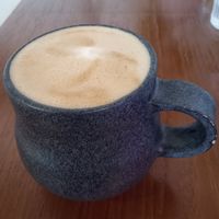 Oat capuccino at The Old Gun Shop Café & Pantry in Lancaster
