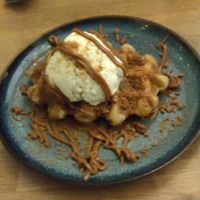 biscoff waffel at The Old Gun Shop Café & Pantry in Lancaster