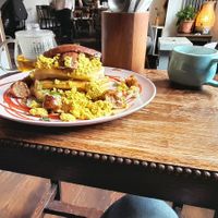 Fluffy pancakes at The Old Gun Shop Café & Pantry in Lancaster
