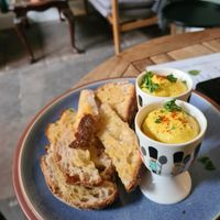 dippy egg at The Old Gun Shop Café & Pantry in Lancaster