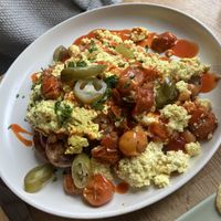Mexican eggs  at The Old Gun Shop Café & Pantry in Lancaster