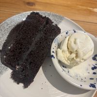 Cake requested warm with ice cream  at The Old Gun Shop Café & Pantry in Lancaster