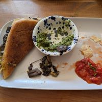 Mushroom melt (Partially eaten lol) at The Old Gun Shop Café & Pantry in Lancaster