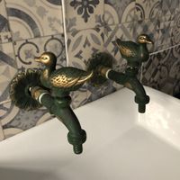 Fancy duck taps in the toilet 😂 at The Old Gun Shop Café & Pantry in Lancaster