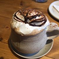 Hot choc at The Old Gun Shop Café & Pantry in Lancaster