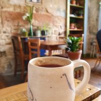 Blood orange tea 🧡 at The Old Gun Shop Café & Pantry in Lancaster