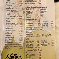 The Vegan menu, there were some other off menu choices too! at Torviscas Spice Village in Tenerife