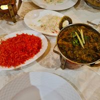 Mild saag with traditional soy and coco rice at Torviscas Spice Village in Tenerife