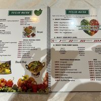 Vegan menu  at Torviscas Spice Village in Tenerife