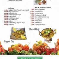 Vegan menu at Torviscas Spice Village in Tenerife