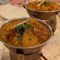 Tarka Dahl and 'Veg Meat' Dansak at Torviscas Spice Village in Tenerife